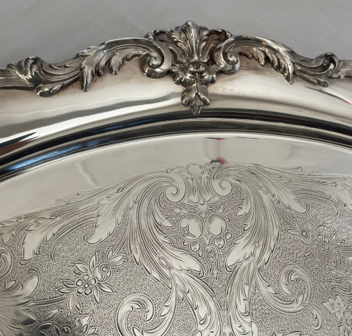 Large Reed & Barton Silver Metal Tray  
