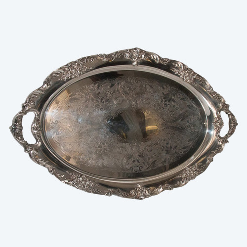 Large Reed & Barton Silver Metal Tray  