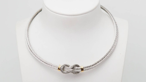 Collana vintage FRED force 10 in oro giallo e acciaio