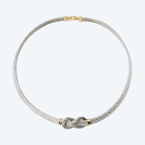 Collana vintage FRED force 10 in oro giallo e acciaio