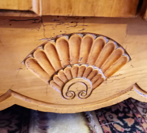 Credenza in ciliegio biondo Luigi XV del primo Ottocento