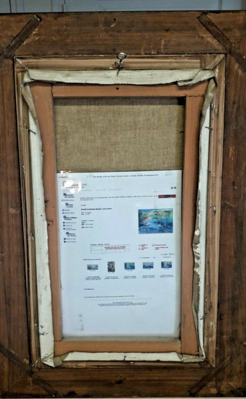 Ölgemälde auf Leinwand Blumenstrauß signiert Raquin 20.