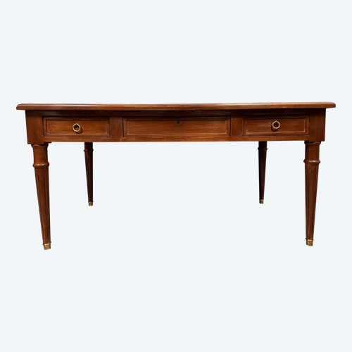 Mittelschreibtisch im Stil von Louis XVI aus Mahagoni um 1900