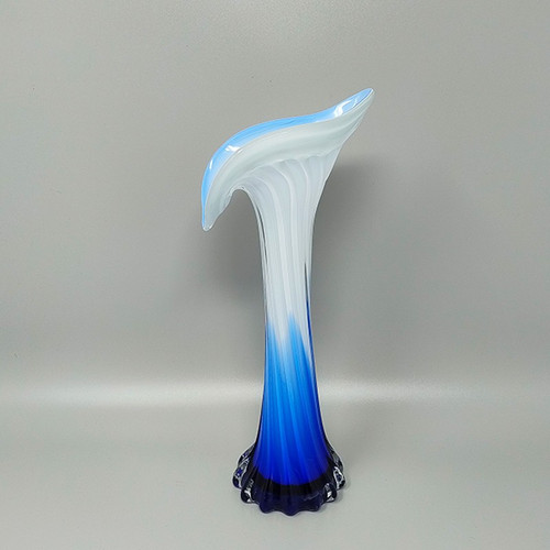 1960 - Étonnant vase "Calla Lily" de Jack in the Pulpit en verre de Murano.