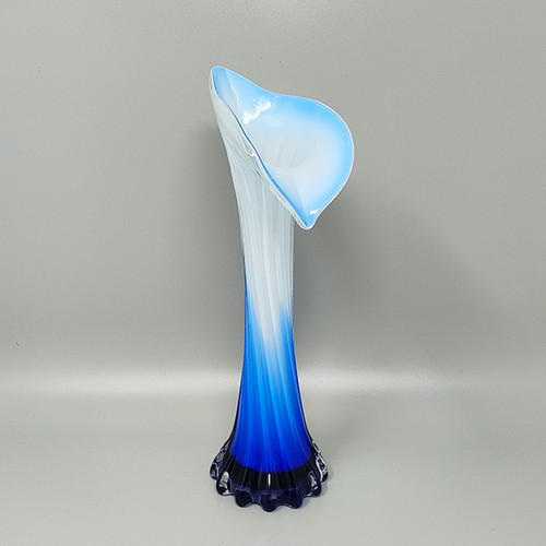 1960 - Étonnant vase "Calla Lily" de Jack in the Pulpit en verre de Murano.