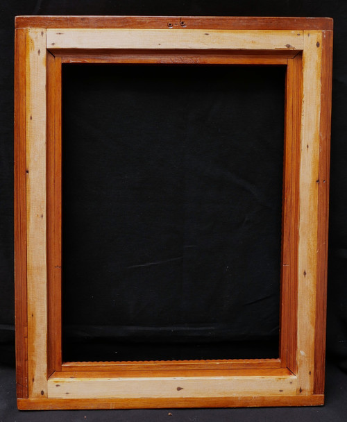Patriotic frame in carved pitchpin