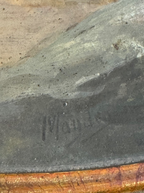 Gouache Im Geschmack des Metzgers Anfang 20.