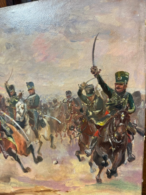 Painting The Hussars By Henri Dupray 1841-1909