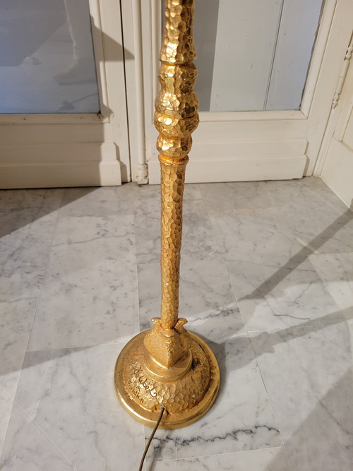 Lampadaire en métal doré signé Nicolas de Waël pour Fondica.