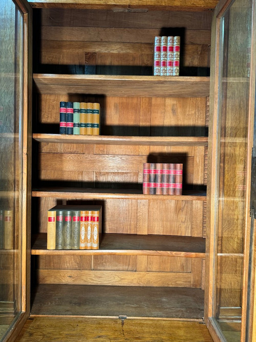 Grande libreria in rovere biondo del XIX secolo
