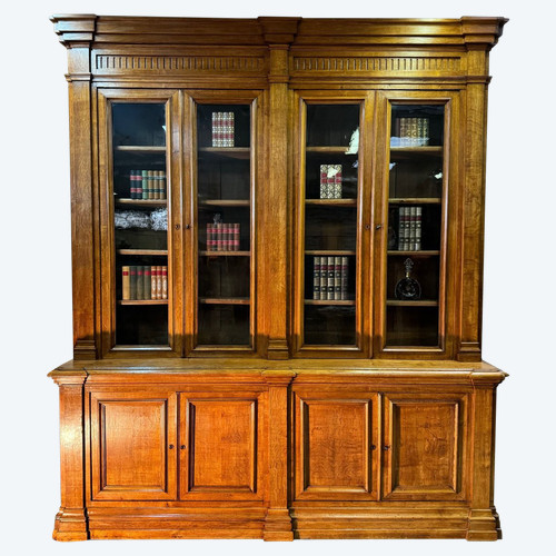 Grande libreria in rovere biondo del XIX secolo