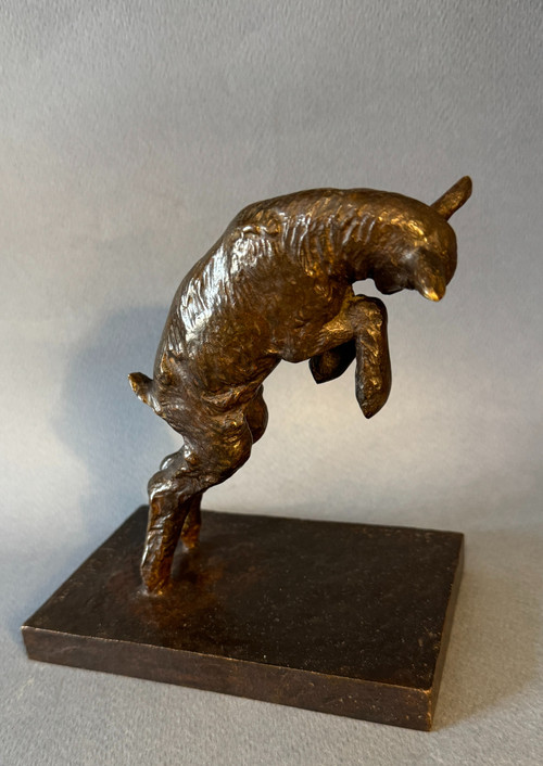 Paul Silvestre ' Leaping goat ' Bronze ArtDeco by Susse frères
