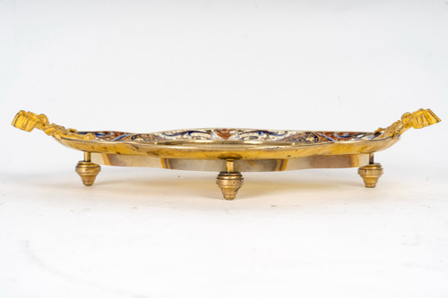 Coppa in bronzo cloisonné, fine XIX secolo
