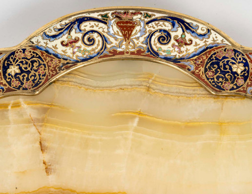 Coppa in bronzo cloisonné, fine XIX secolo