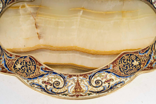 Coppa in bronzo cloisonné, fine XIX secolo