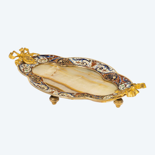 Coppa in bronzo cloisonné, fine XIX secolo