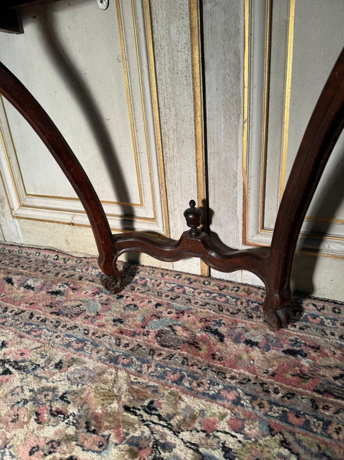 Console in noce di epoca Luigi XVI 18 Eme