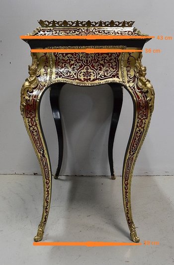 Boulle-Intarsien-Übertopf, Napoleon III.-Periode - Mitte des 19. Jahrhunderts