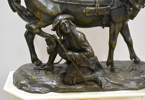 Marble and bronze clock by Théodore GECHTER - 19th century