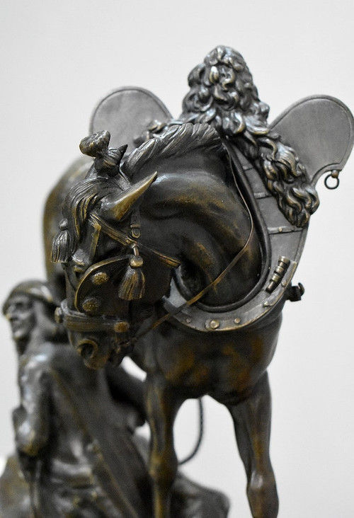 Marble and bronze clock by Théodore GECHTER - 19th century