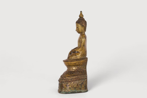 Bouddha Shan en bronze doré.