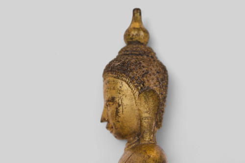 Bouddha Shan en bronze doré.