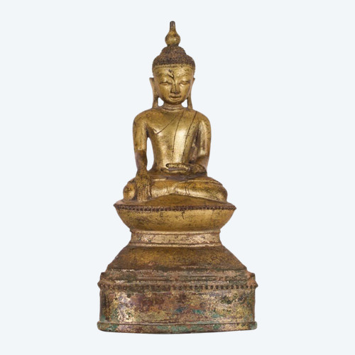 Bouddha Shan en bronze doré.