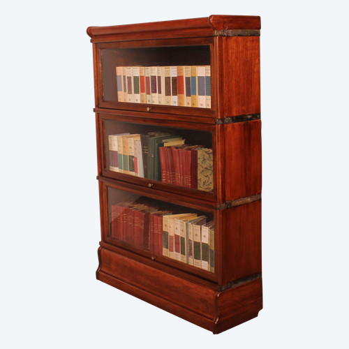 Libreria Wernicke 3 pezzi Globe in mogano