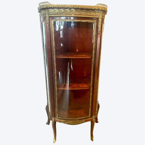 Vitrine Napoléon III En Acajou Et Bronze Ciselé XX Siècle