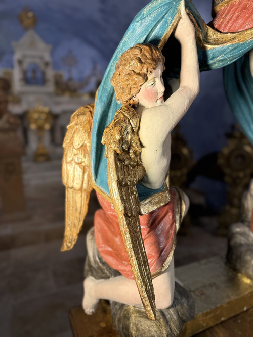 Tabernacle canopy with angels - 18th century