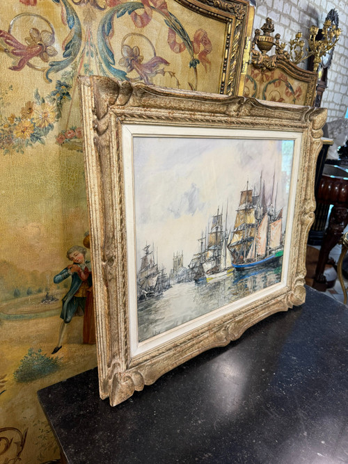 TABLEAU AQUARELLE SIGNE FRANK WILL