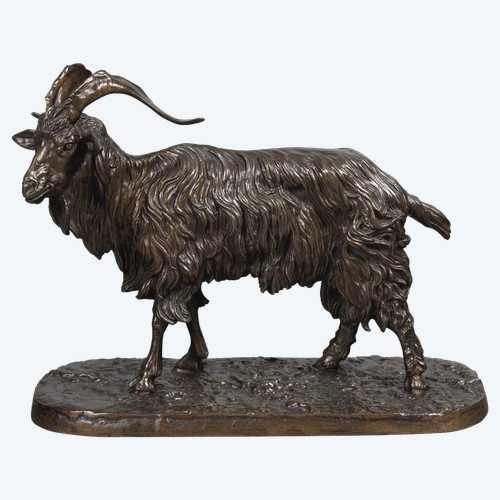 Scultura - Capra N°1 , Pietra - Jules Mêne (1810-1879) - Bronzo