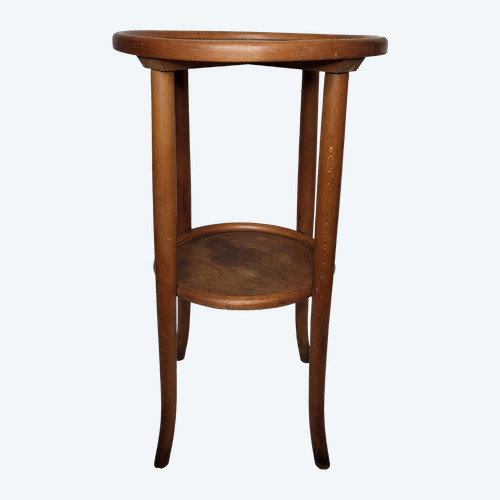 Thonet 2-top pedestal table / Deb. 20th c.