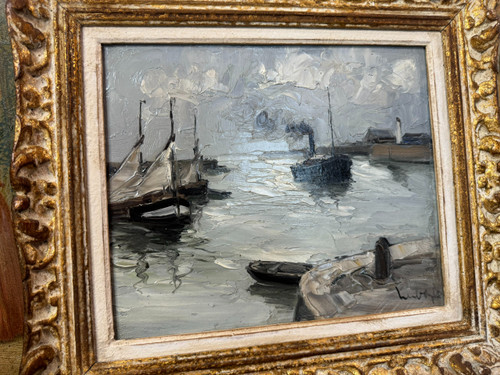 TABLEAU - ÖL AUF HOLZPANEL signiert Fernand HERBO