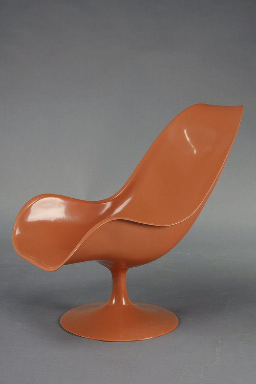 Ensemble de salon des années 1970 : chaises tulipes et table basse