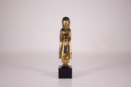 Burmese Adoring Monk