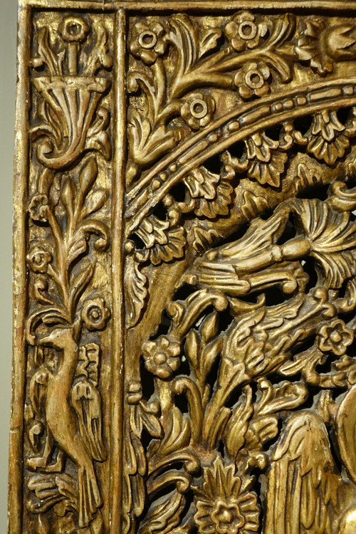 Gilded wood iconostasis door, Central Europe, 19th c.