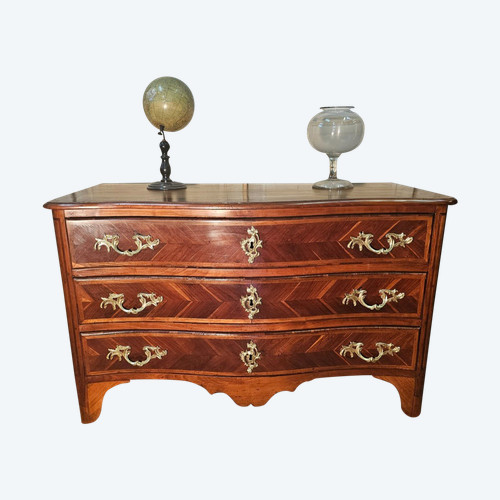 Commode 18 ème Galbée En Cerisier