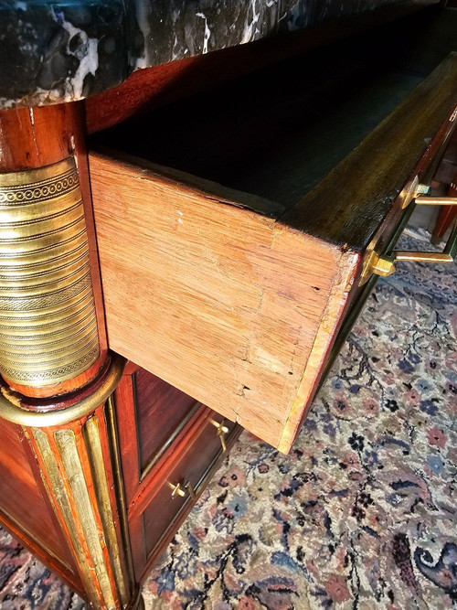 Petite Commode D époque Louis XVI En Acajou 18 ème