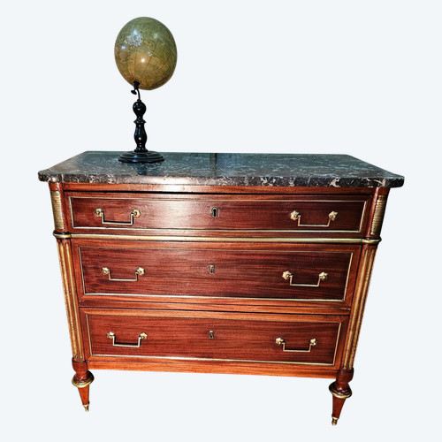 Petite Commode D époque Louis XVI En Acajou 18 ème