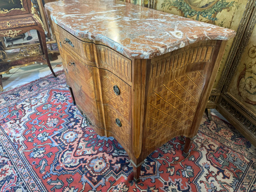 COMMODE A RESSAUT CENTRAL EPOQUE LOUIS XVI