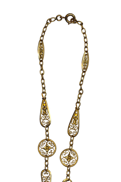 Sautoir en Or Art-Nouveau