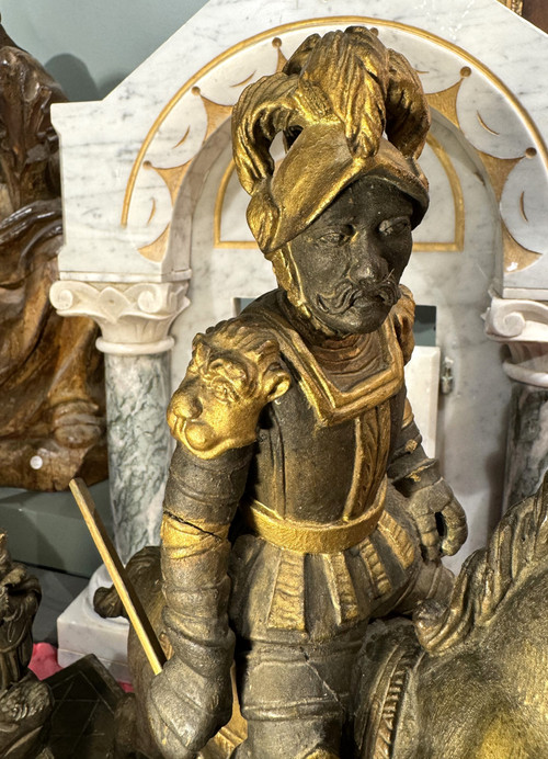 Scultura di San Giorgio e il drago - XVII secolo