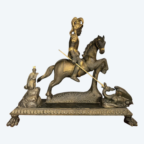 Scultura di San Giorgio e il drago - XVII secolo