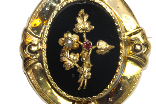 Brosche Onyx 1900