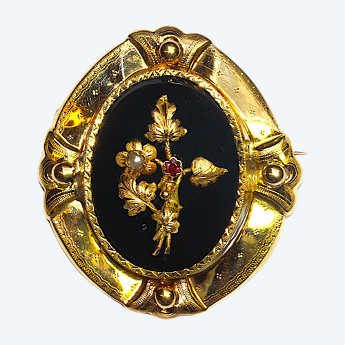 Brosche Onyx 1900