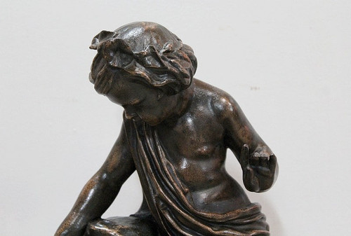 Gusseisen Bacchus trinkt aus der Quelle - 1900