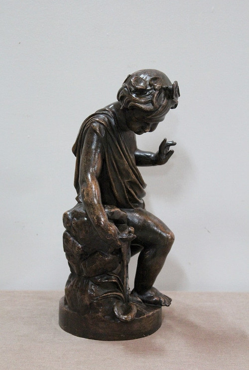 Gusseisen Bacchus trinkt aus der Quelle - 1900