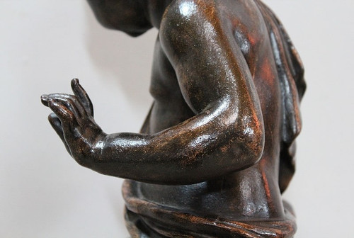 Gusseisen Bacchus trinkt aus der Quelle - 1900