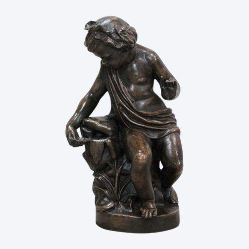 Gusseisen Bacchus trinkt aus der Quelle - 1900